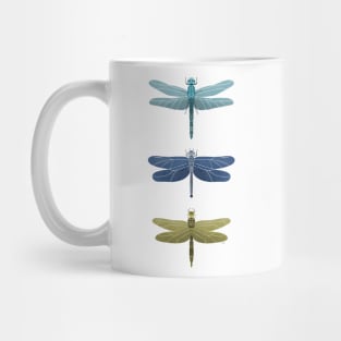 Dragonflies Pattern - Blue & Gold Palette Mug